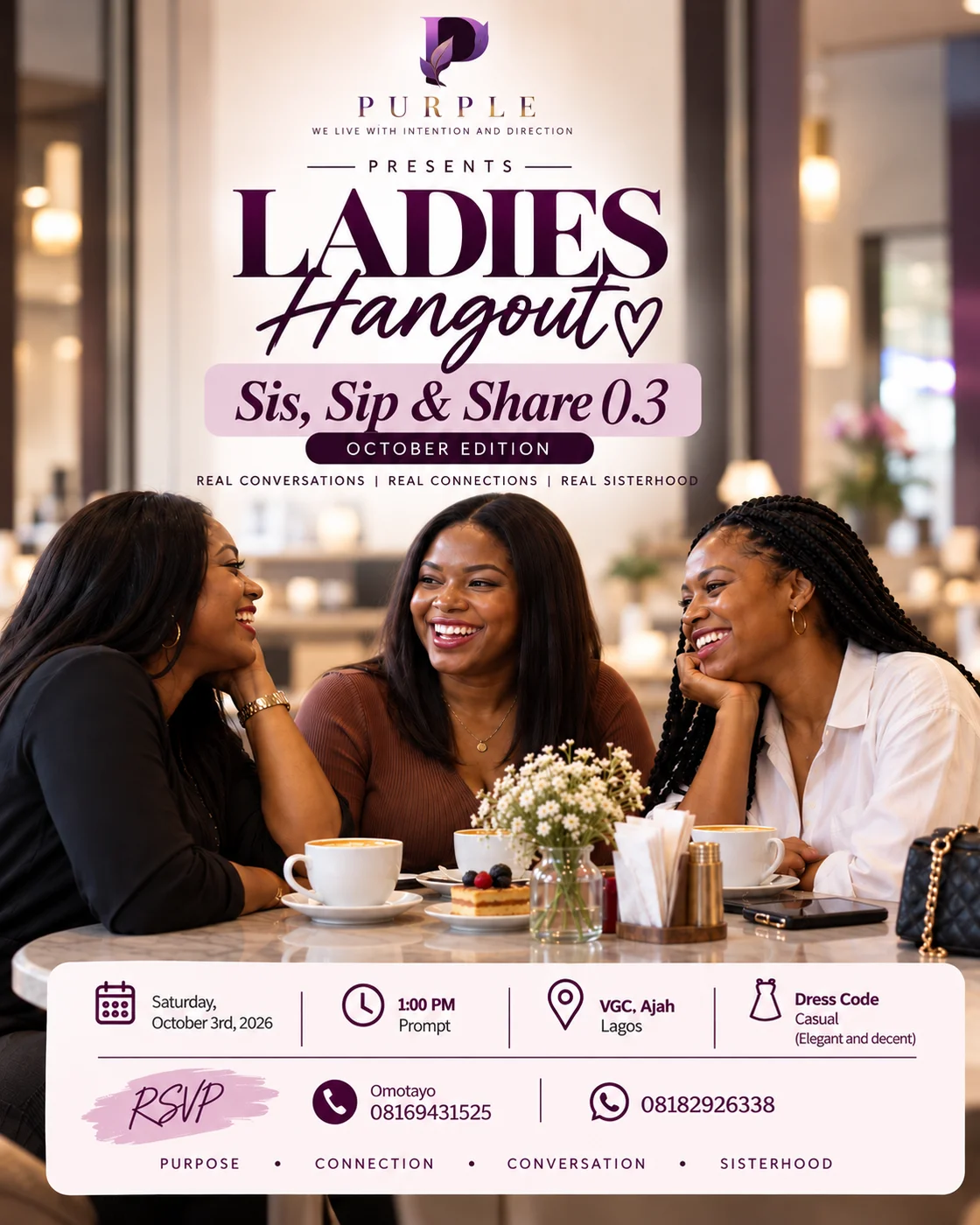 Sis, Sip & Share 0.3 — October Edition flyer
