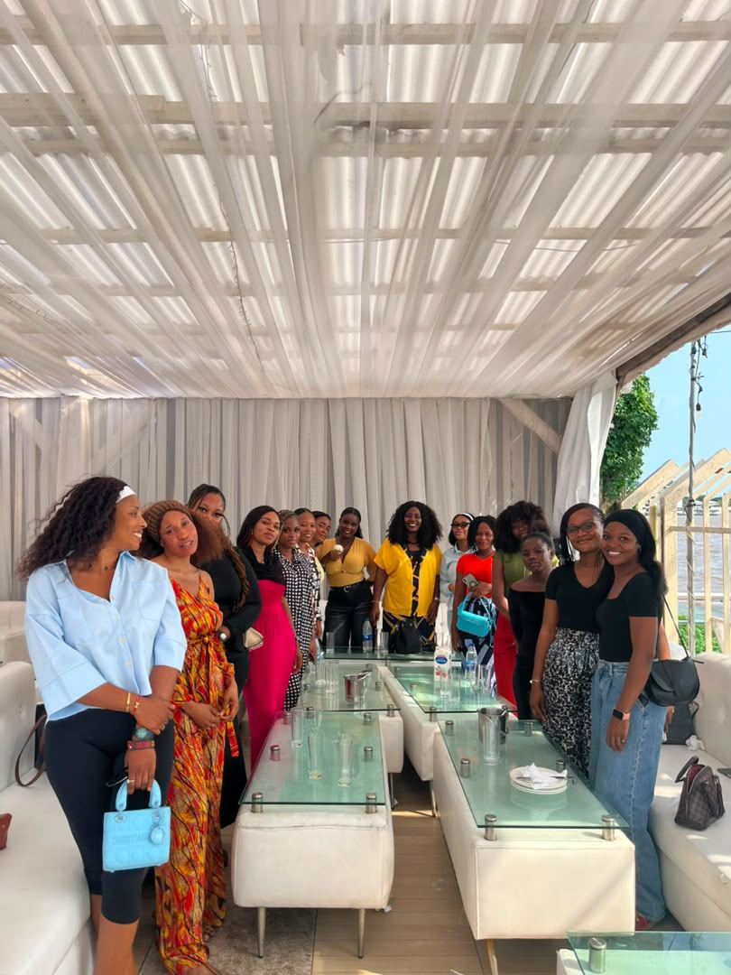 The ladies of PURPLE around the table at a past hangout